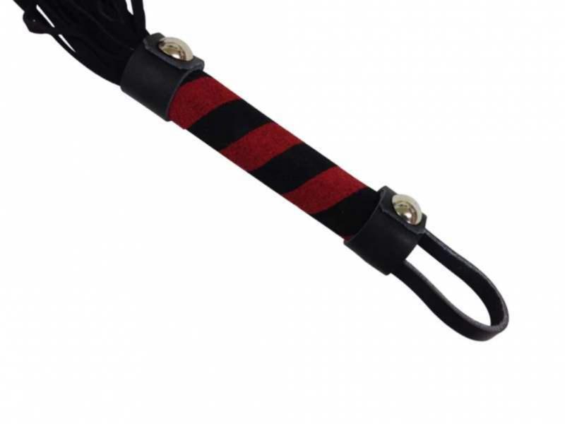 Mini Flogger Peitsche Schwarz