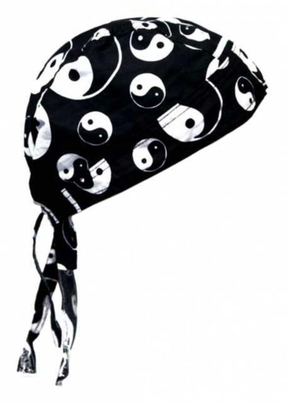 Biker Bandana Cap Schwarz Yin Yang