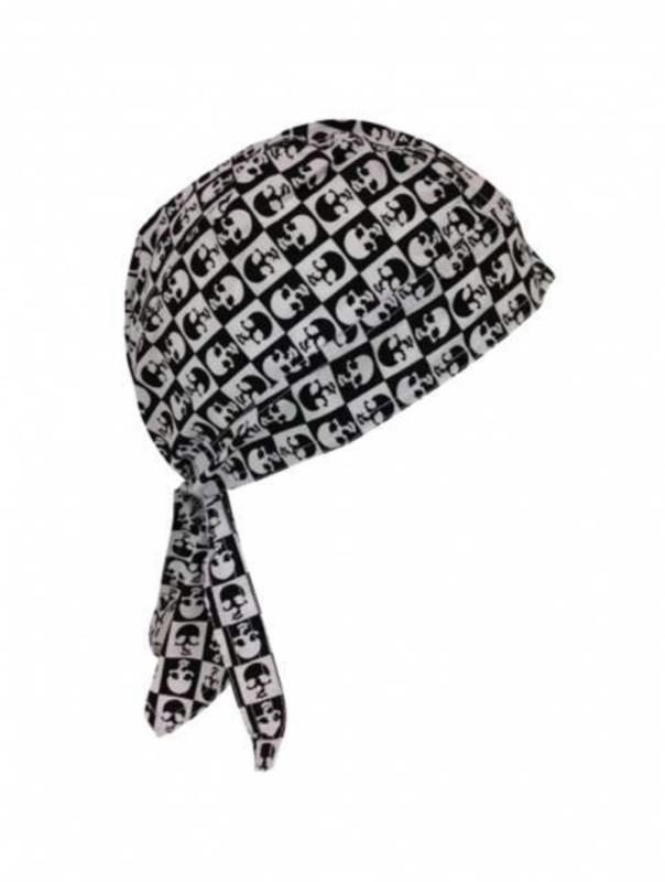 Biker Bandana Cap Schwarz Weiß Totenköpfe