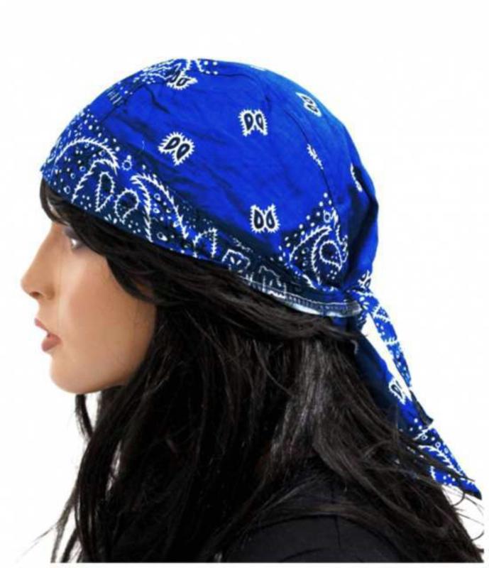 Biker Bandana Cap Blau