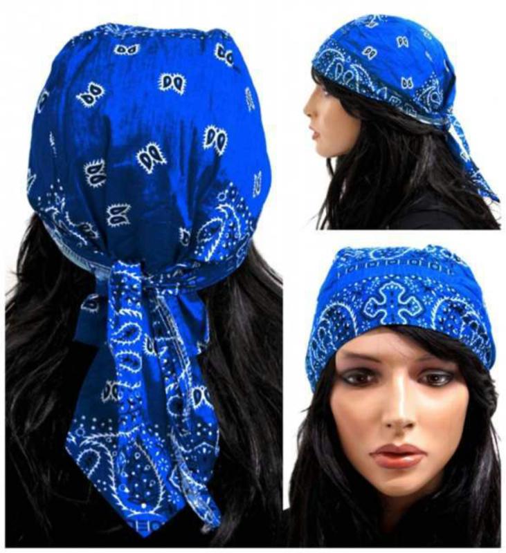 Biker Bandana Cap Blau