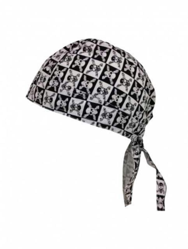 Rocker Bandana Cap Mit Totenköpfen
