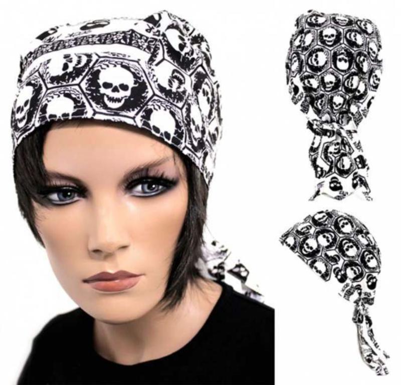 Biker Bandana Cap Mit Totenköpfen