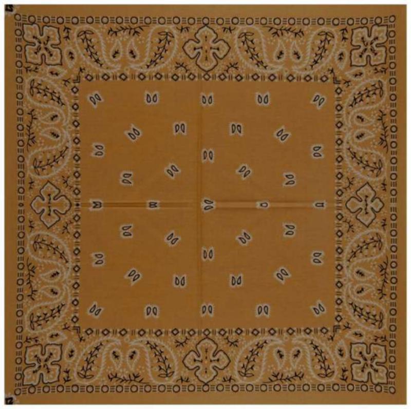 Bandana Halstuch Paisley Karamell