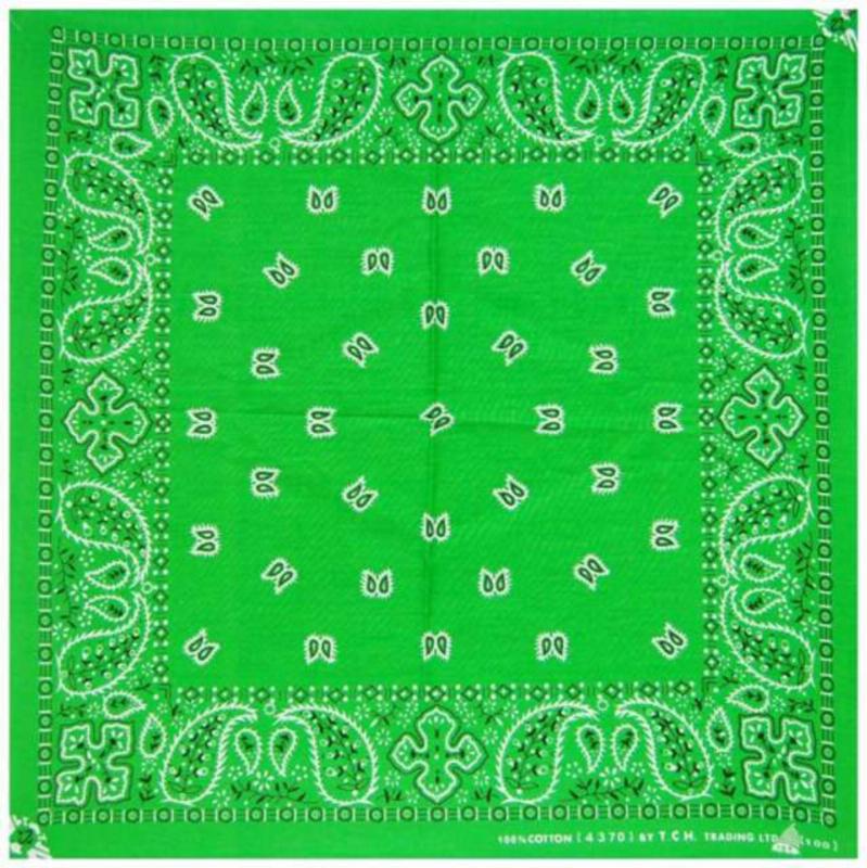 Rocker Bandana Paisley Pattern Green