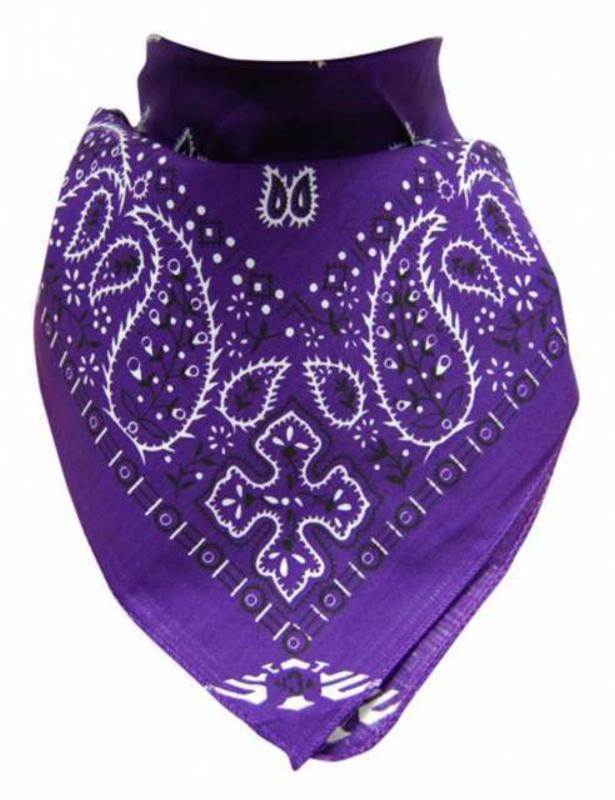 Stylish Bandana Head Wrap Scarf Paisley Purple