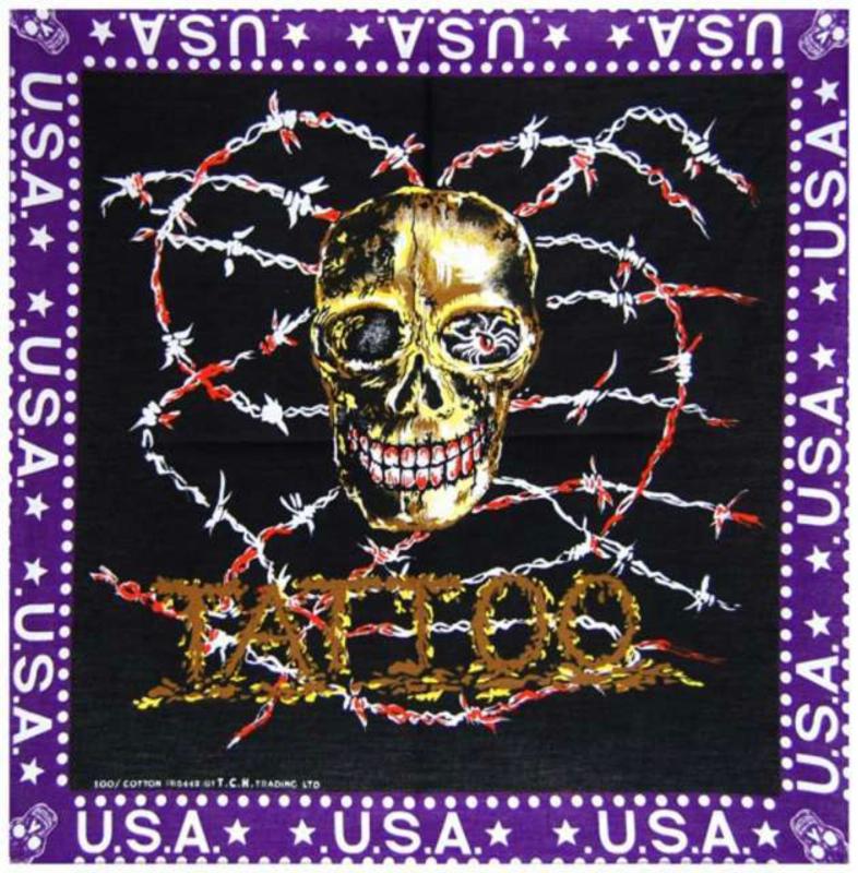 Bandana Halstuch USA Tattoo