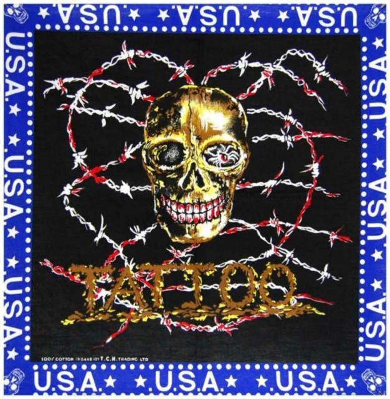 Trendy Biker Bandana USA Tattoo