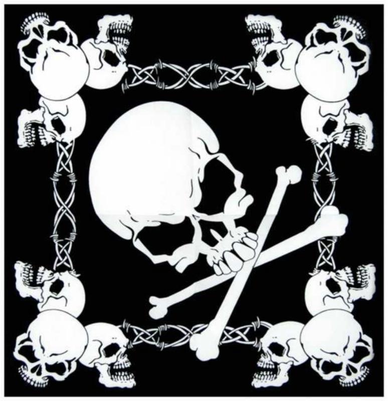 Cooles Rocker Bandana Totenkopf