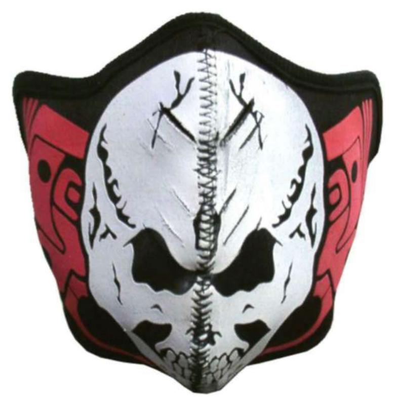 Biker Maske Totenkopf Weiß