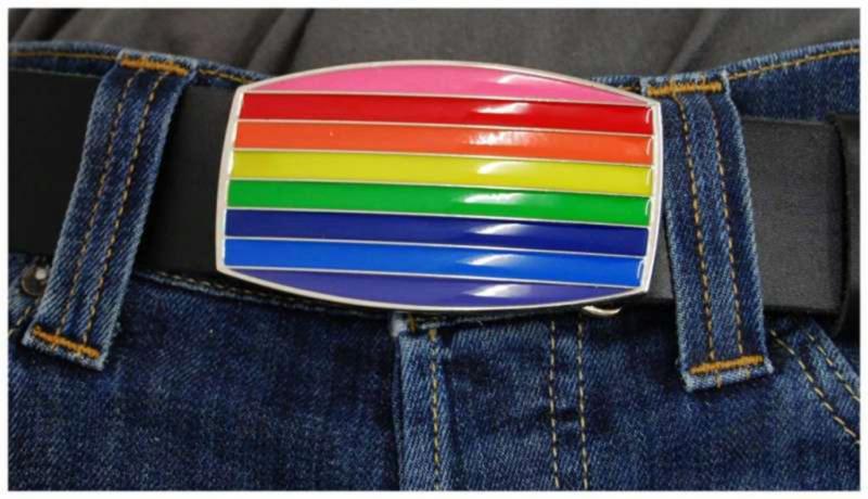Gürtelschnalle Regenbogen