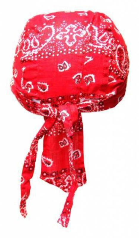 Kinder Bandana Cap Rot Weiß Paisley