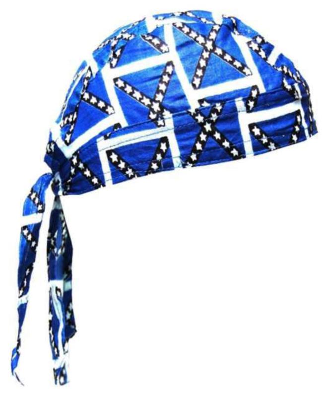Kinder Bandana Cap Blau Weiß Südstaaten