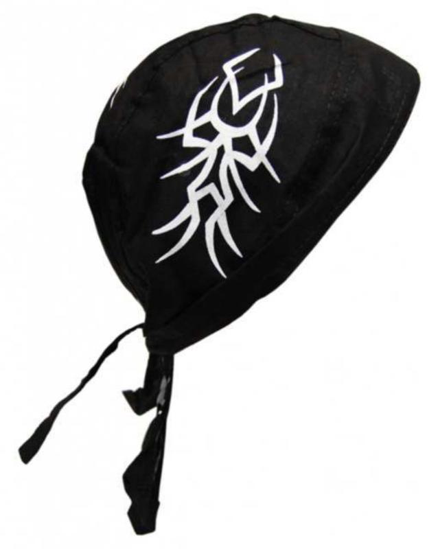 Kinder Bandana Cap Schwarz Weiß