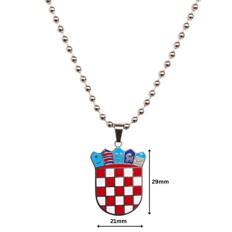 Croatia Flag Necklace
