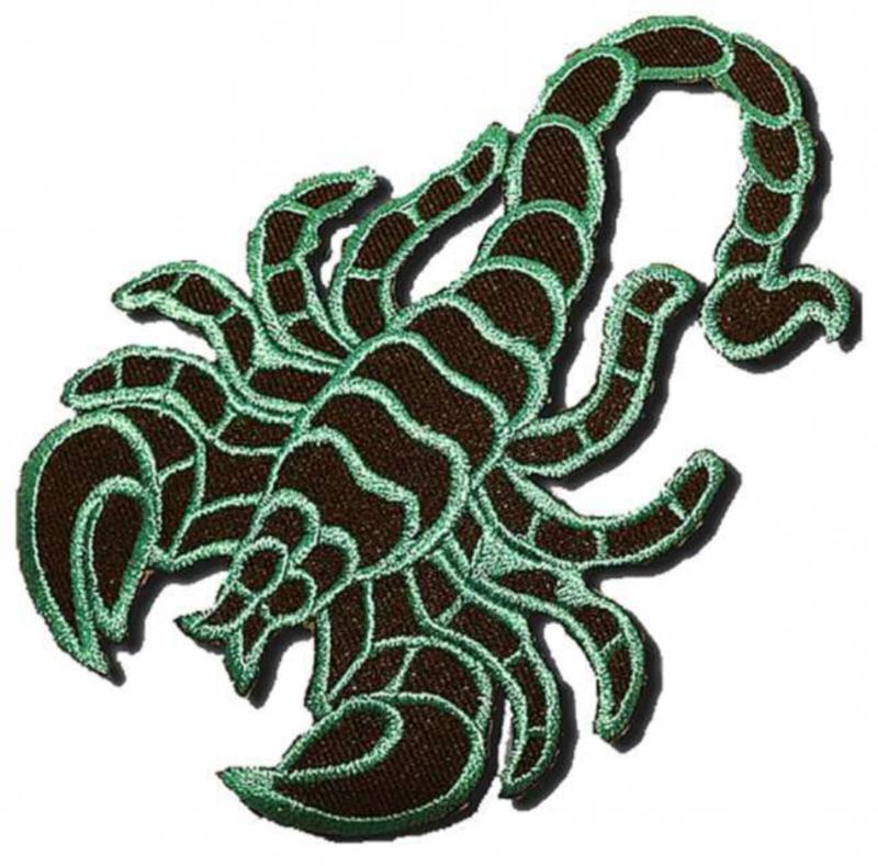Aufnäher Blauer Skorpion