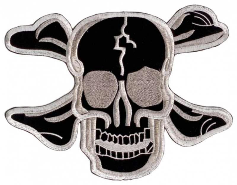 Aufnäher Weisser Totenkopf