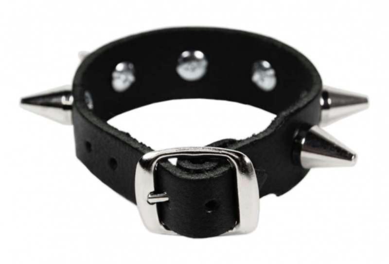 Leder Manschette Spike Nieten