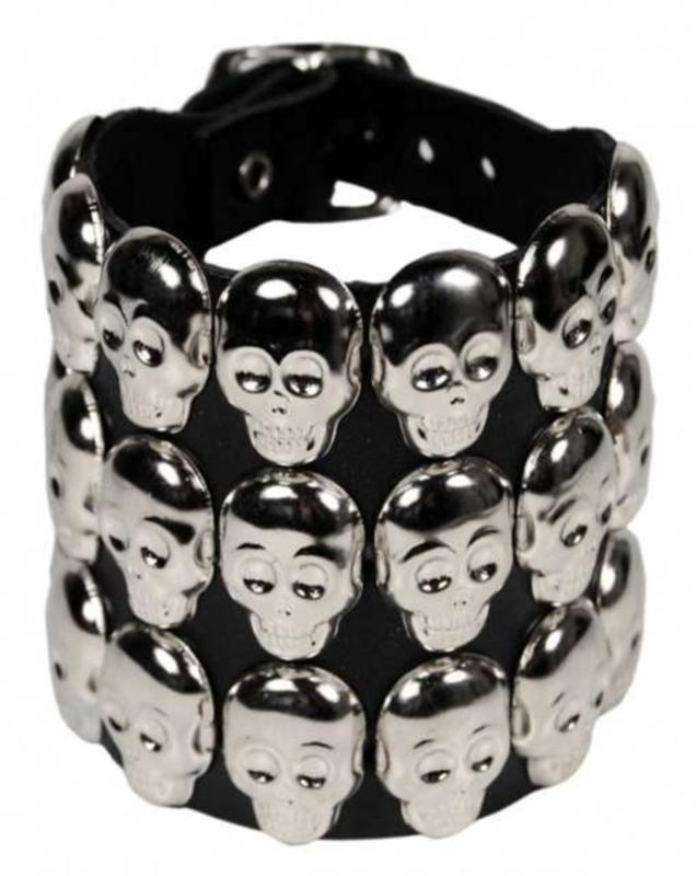 Punk Armband Totenkopfnieten
