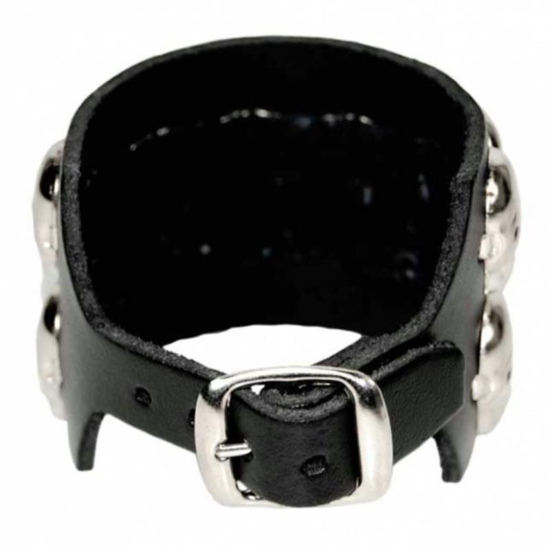 Totenkopfnieten Rocker Armband