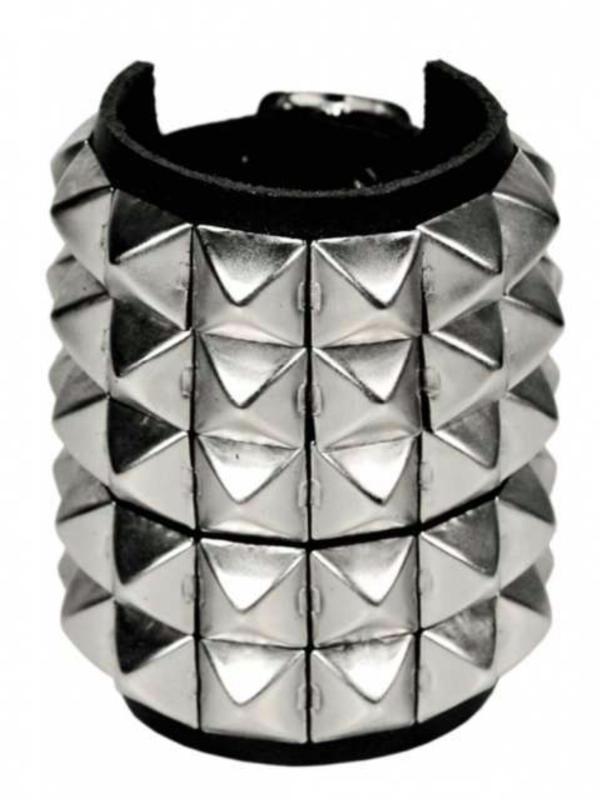 Nietenarmband 5-reihig Pyramidennieten