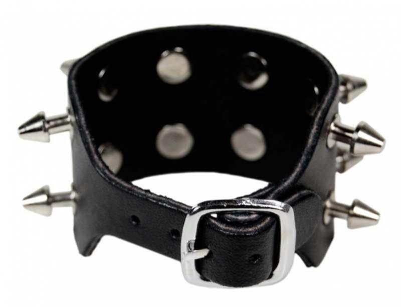 Lederarmband 2-reihig Killernieten