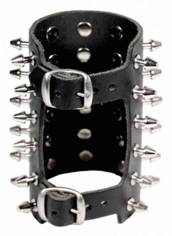 Lederarmband 6-reihig Killernieten