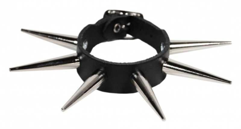 Spike Nieten Leder Manschette 1-reihig