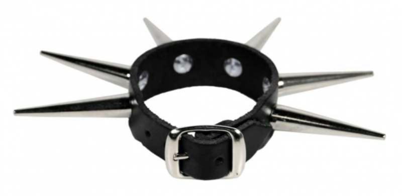 Spike Nieten Leder Manschette 1-reihig