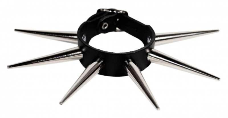 Lederarmband 1-reihig Spike Nieten