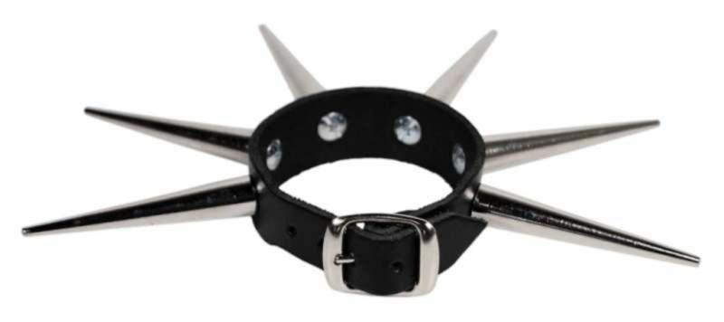 Lederarmband 1-reihig Spike Nieten
