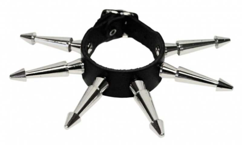 Lederarmband 1-reihig Spikes