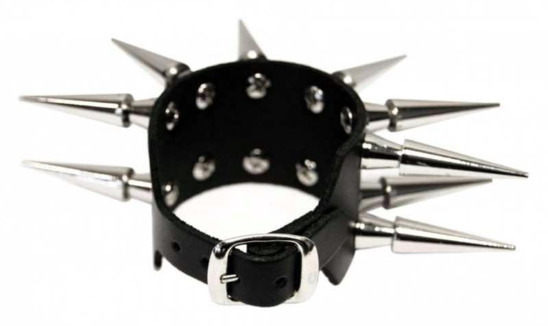 Punk Armband 2-reihig Spike Nieten