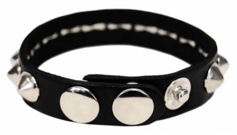 Kunsteder Armband 1-reihig Spitznieten