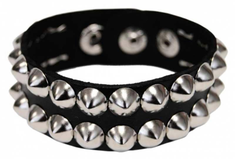 Nietenarmband 2-reihig Spitznieten