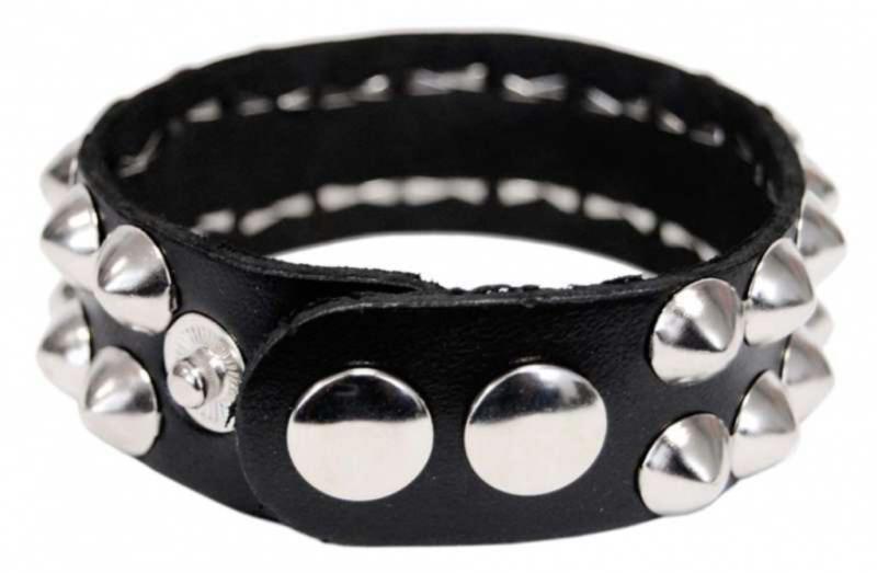 Nietenarmband 2-reihig Spitznieten