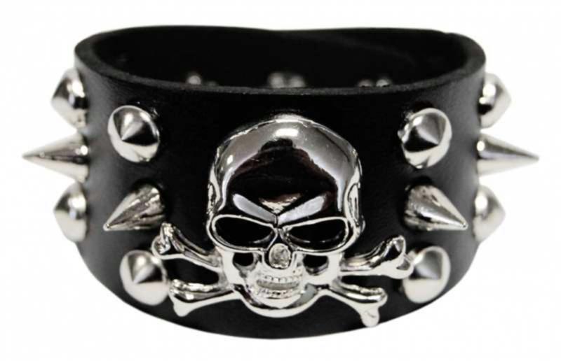 Punk Armband Totenkopf & Spikes