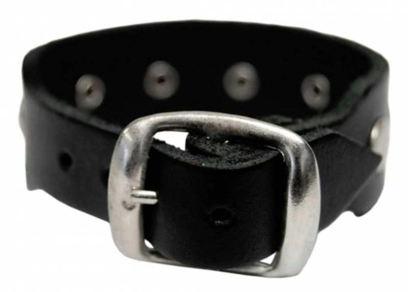 Leder Manschette Rundnieten