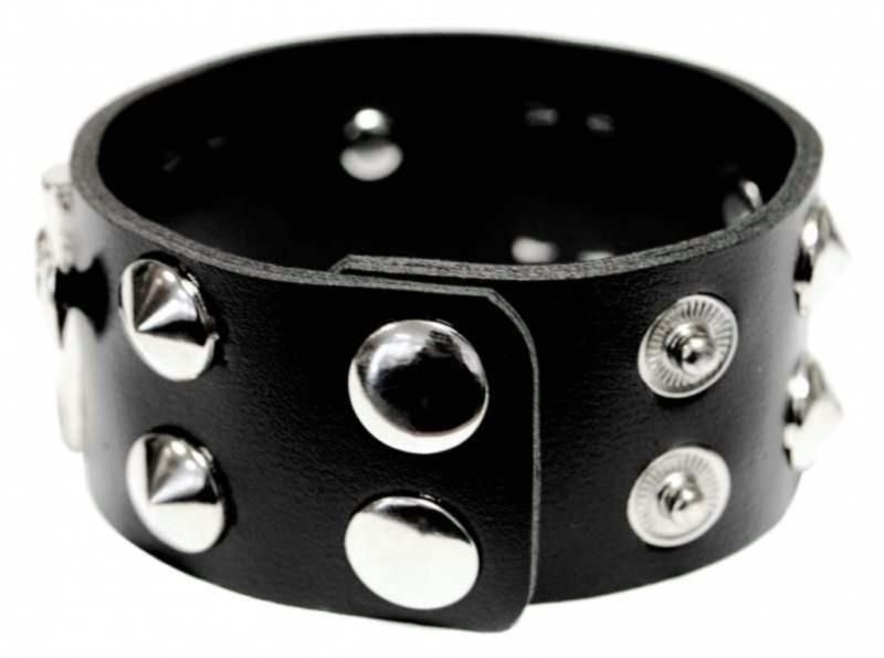 Punk Armband Schwarz Kreuze