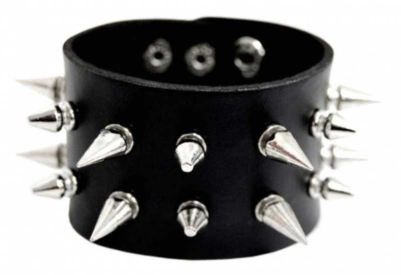 Kunstleder Armband Schwarz Killernieten