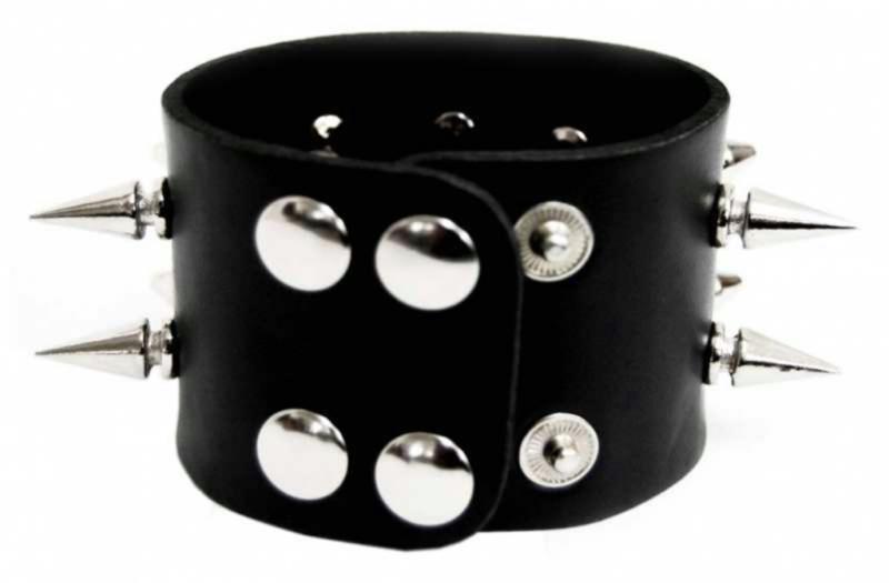 Kunstleder Armband Schwarz Killernieten
