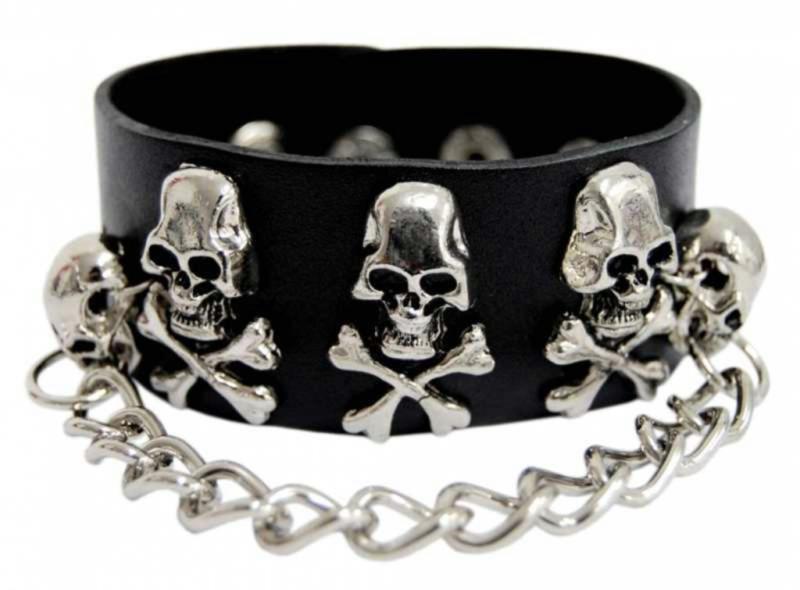 Ketten Punk Armband Totenköpfe