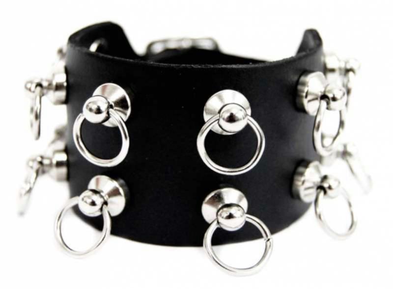 Rocker Armband 2-reihig Ringnieten