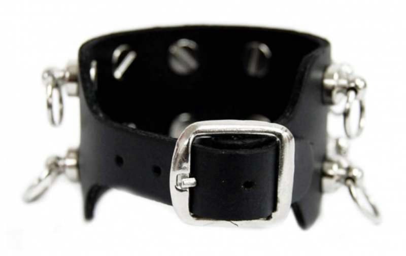 Rocker Armband 2-reihig Ringnieten