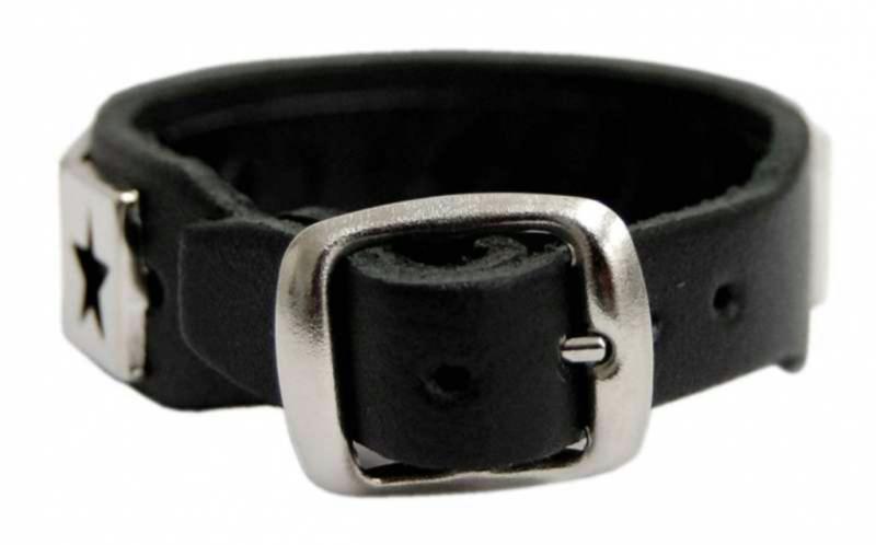 Nietenarmband Schwarz Stern Nieten