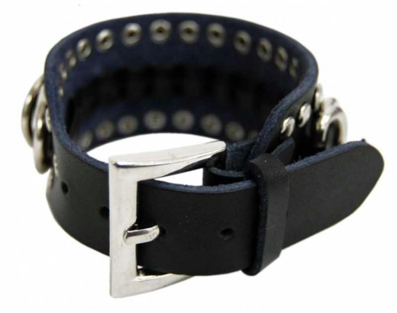 Kunstleder Armband Manschette Ringe Und Flachnieten