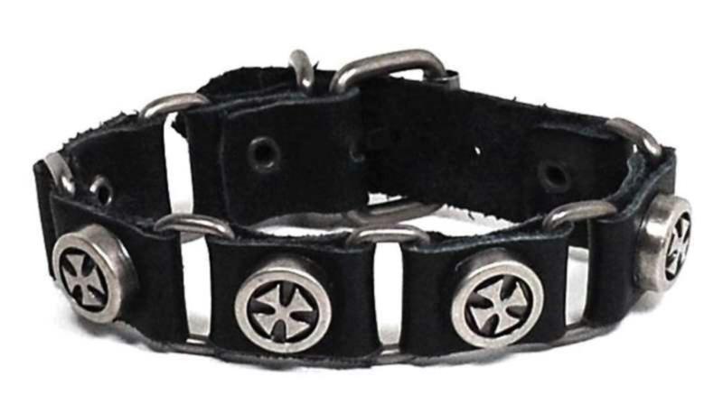 Lederarmband Eisernes Kreuz Nieten