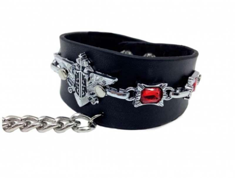 Kunstleder Armband Wappen