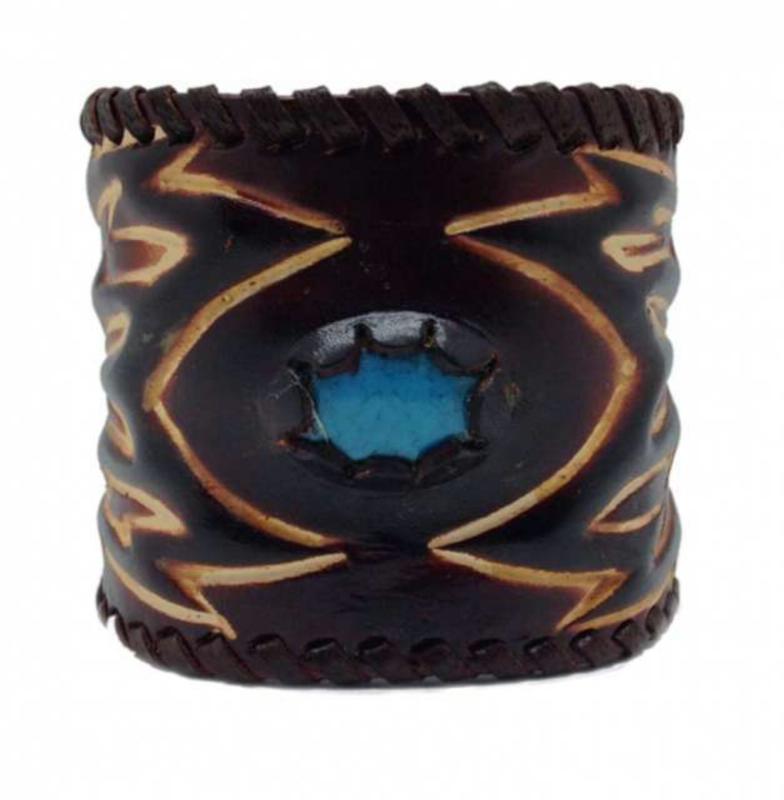 Lederarmband Braun Türkis