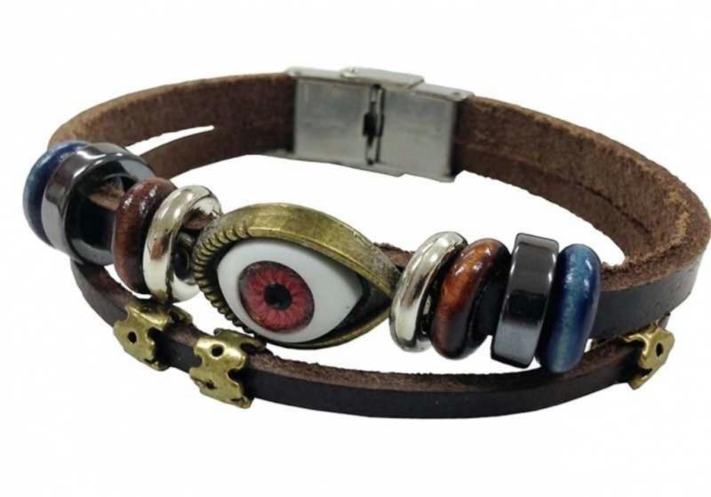 Rocker Armband Braunes Auge
